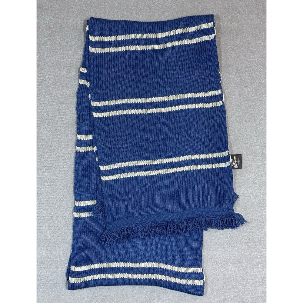 Harry Potter‎ Ravenclaw Scarf Universal Studios Navy and Silver Gray 12" x 84"